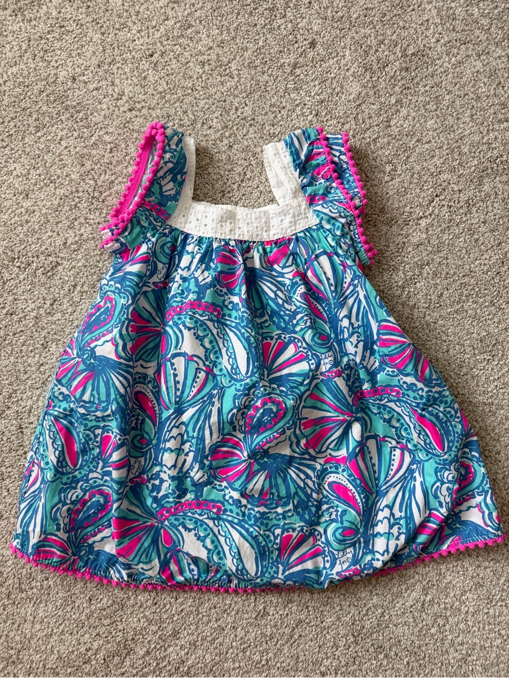 Lilly Pulitzer for Target Girls Blue, Teal & Hot Pink Paisley Sundress
